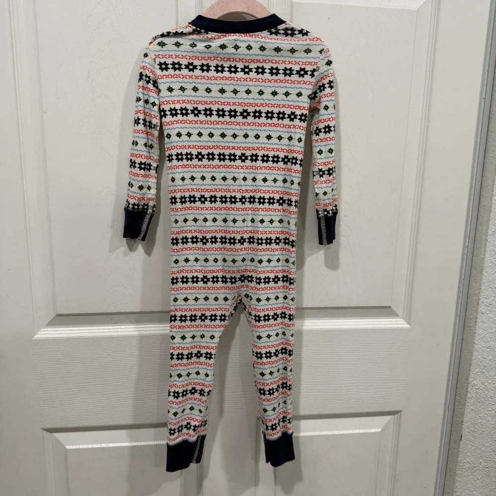 Hanna Andersson Organic Cotton‎ Fair Isle Pajamas Kids Size 3 90cm Snug Fit